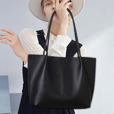 Geantă de umăr nouă de primăvară și vară, piele retro, senzație high-end, versatilă, capacitate mare, navetă, geantă de damă mamă și copil