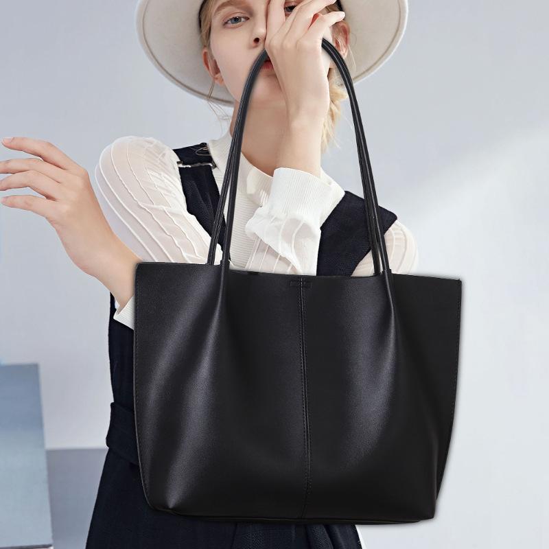 Neue Frühlings- und Sommer-Umhängetasche Leder Retro High-End-Sinn vielseitig große Kapazität Pendler Mutter-Kind Damenhandtasche