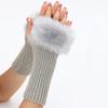Ladies Warm Knit Fingerless Gloves Convertible Mittens Fashion Flowers Gloves Mittens Women Cold Weather Gloves Mitten