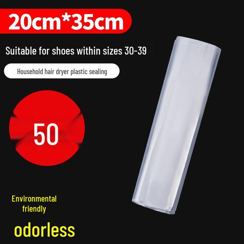 

Shoe Storage Heat Shrink Bag: Dustproof, Anti-Oxidation, Anti-Yellowing, Transparent Plastic Seal, Hair Dryer Compatible for Students