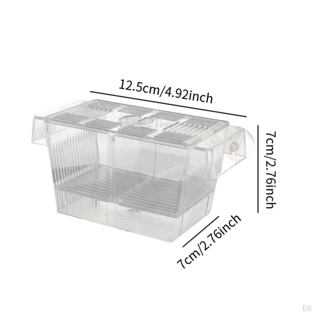 Aquarium Breeder Box Fish Tank Hatchery Hatching Acrylic Fishes Egg Isolation Separation