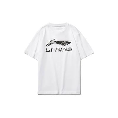 Sports Fashion Series Logo Print Crew Neck Cultural Shirt Drop Shoulder T-Shirt Men Tops White AHSR543-1