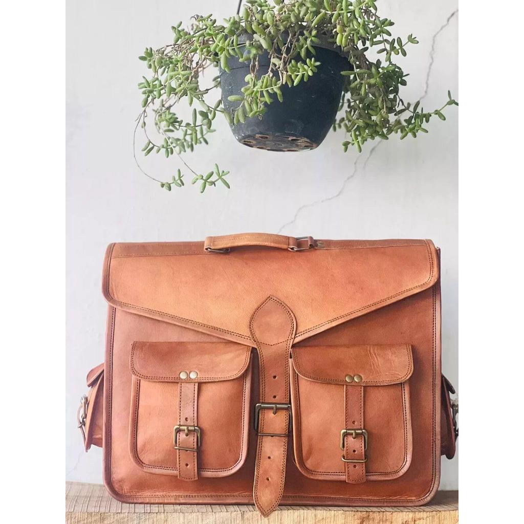 Handmade Artist Choic Leather Vintage Laptop Messenger Briefcase Bag Satchel