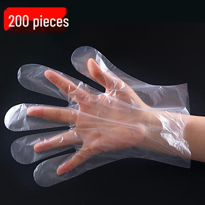 Disposable PE Plastic Gloves for Kitchen Hygiene - Clear, Thickened, Ideal for Cooking, Baking, and Food Handling