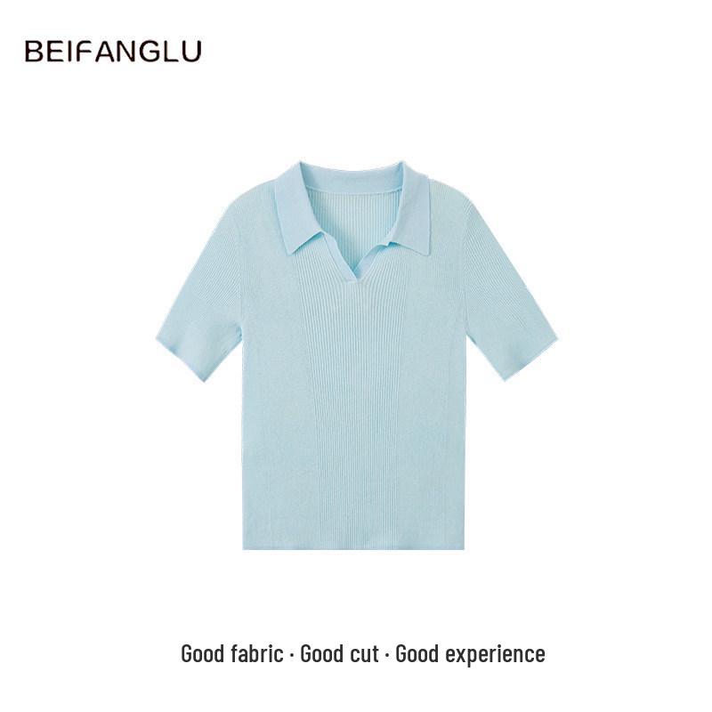 Northern Deer Spring-Summer Knit Polo: 55.5% Lyocell, 32.9% Cotton, 11.6% Linen, Short Sleeve 261132.