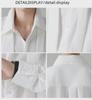 Pánská trendy bílá košile s dlouhým rukávem v korejském stylu s vycpávkami na ramena na jaro a podzim