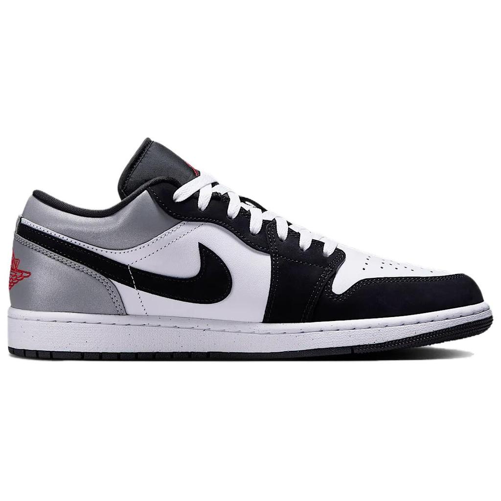 Air Jordan 1 Low SE Hvit Svart Matt Sølv Herre Sneakers Ild-Rød HF3148-106