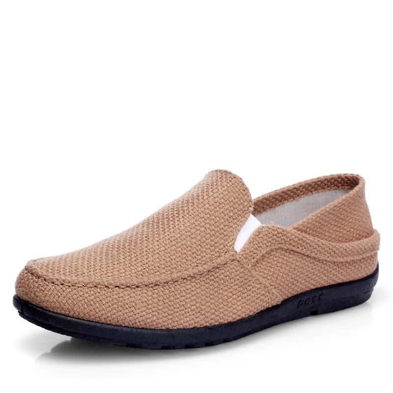 New Doudou shoes men's linen breathable casual soft-soled canvas shoes old Beijing cloth shoes dad shoes men's single shoes