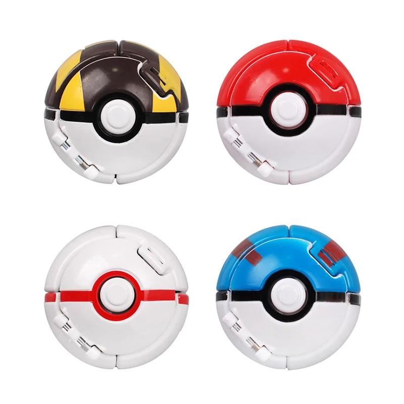 Pokemon Model with Ball Poke Pokeball Mew Groudon Solgaleo Mewtwo Pikachu Meowth Charizard Kyogre Fennekin Froakie Chespin Toy