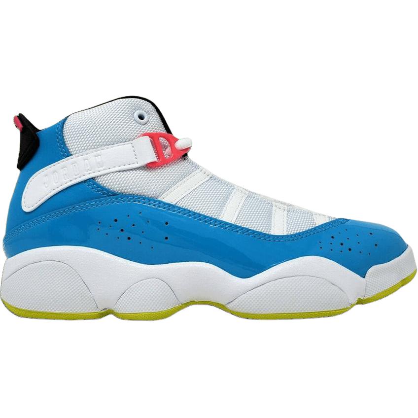 Air Jordan 6 Rings PS White Light Blue Fury Kids Sneakers Cyber CK0032-100