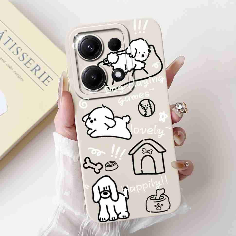 Simple Silicone Case For Redmi Note14s 4G Capa Lovely Panda Rabbit Shockproof Back Cover For Xiaomi Redmi Note 14S Phone Shell