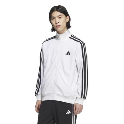 Adidas JZR00 Trainingsjacke Weiß Größe M Herren 3-Streifen Oberteil, Must-Have Oberteil, (JV6979),