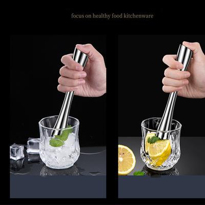Stainless Steel Cocktail Muddler Ice Crusher Tool For Bartender And Home Bar Muddler For Fruit And Herbs Reusable Drink Muddler