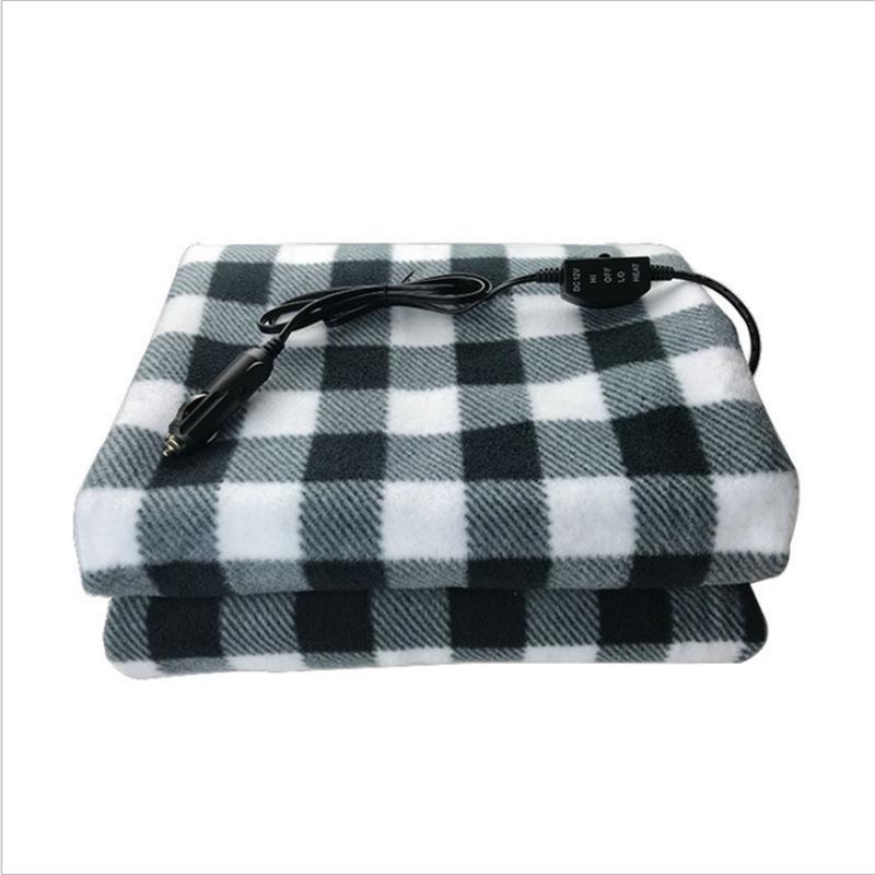 Car Heated Blanket 12V Fashion Plaid, High/Low Settings, Electric Blanket 