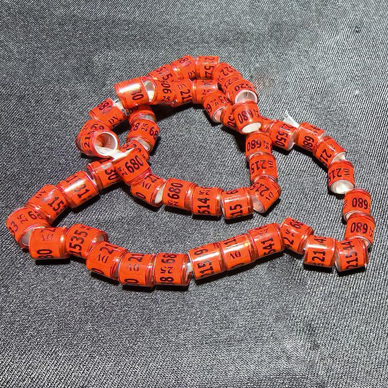 100 Pcs 2025 Aluminum Plastic Pigeon Foot Ring With Number Letter Bird Leg Sign Rings Fly Race Identification Circle Pilgrims