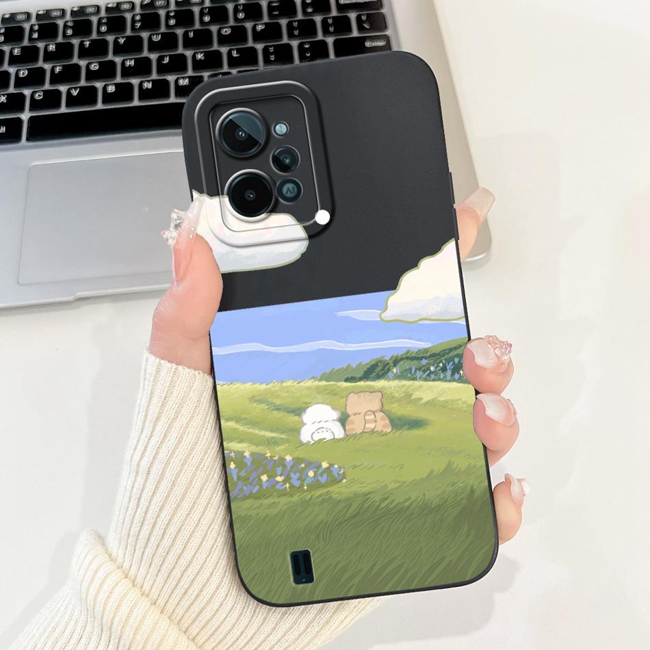 For Realme C31 Case RealmeC31 C 31 4G RMX3501 2022 Cute Cartoon Camera Protective Shockproof Soft Silicon Phone Cases