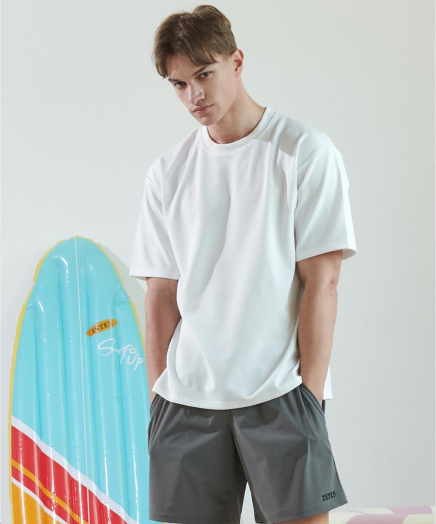 Jeteseu Air-Comfortable Oversized Short Sleeve T-Shirt/Rash Guard Dual-Use U5S1055