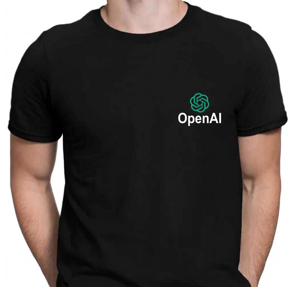 OpenAI Artificial Intelligence Nerdy Computer Programmer T-Shirt M