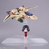 TAMASHII NATIONS TINY SESSION Macross Plus YF-19 (Isamu Dyson's Model) with Myung Phan Loong, Approximately 110mm, PVC & ABS Painted Movable Figure