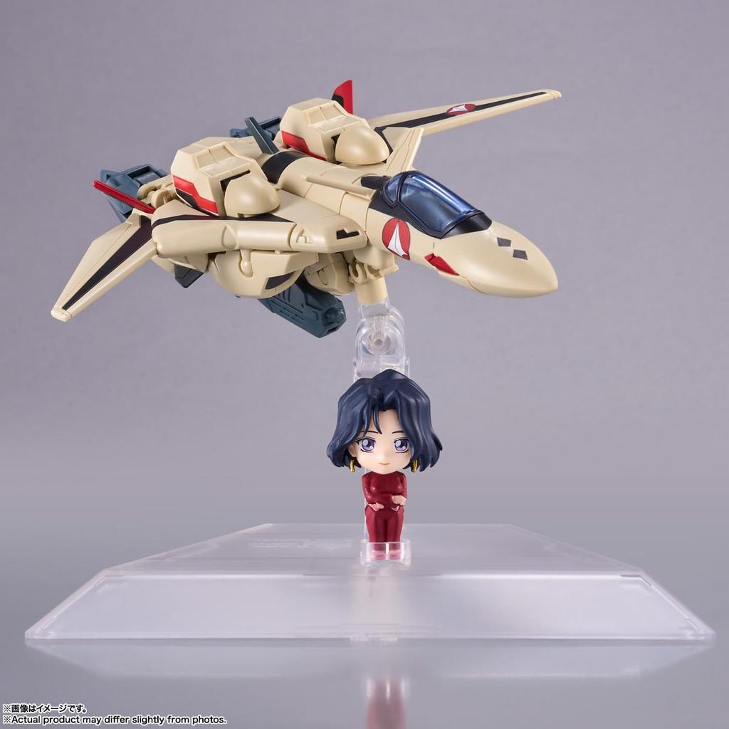 TAMASHII NATIONS TINY SESSION Macross Plus YF-19 (Isamu Dyson's Model) with Myung Phan Loong, Approximately 110mm, PVC & ABS Painted Movable Figure