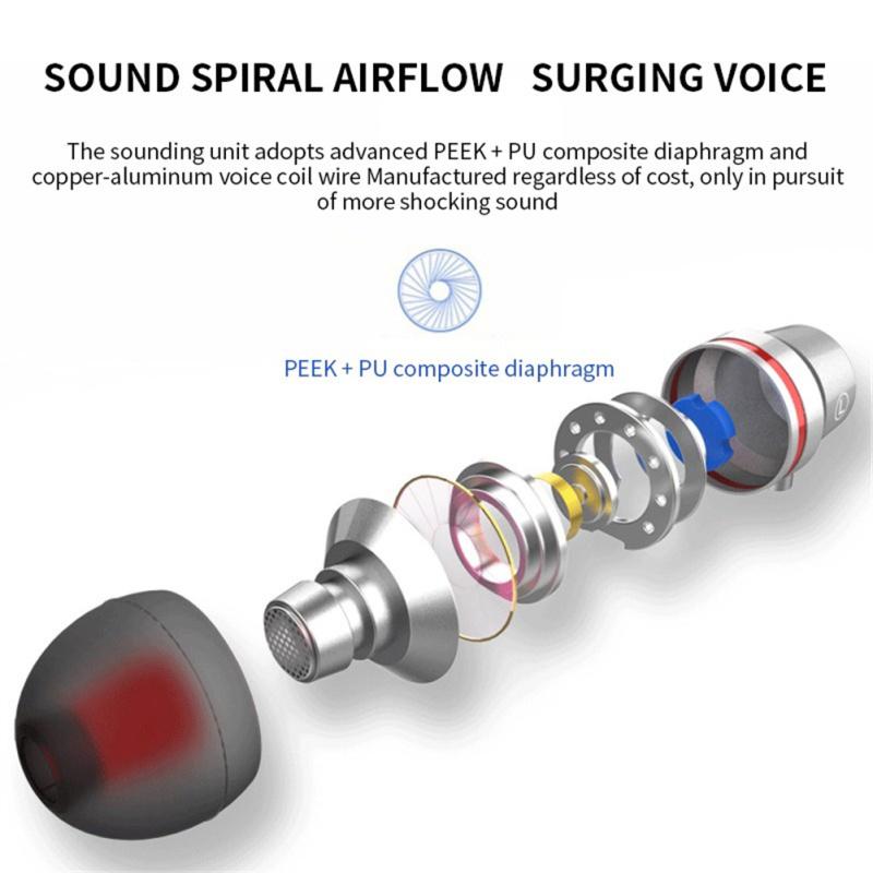 Universeller Typ-C kabelgebundener In-Ear-Kopfhörer mit Geräuschunterdrückung, Kabelsteuerung und 3,5-mm-Telefon-Headset