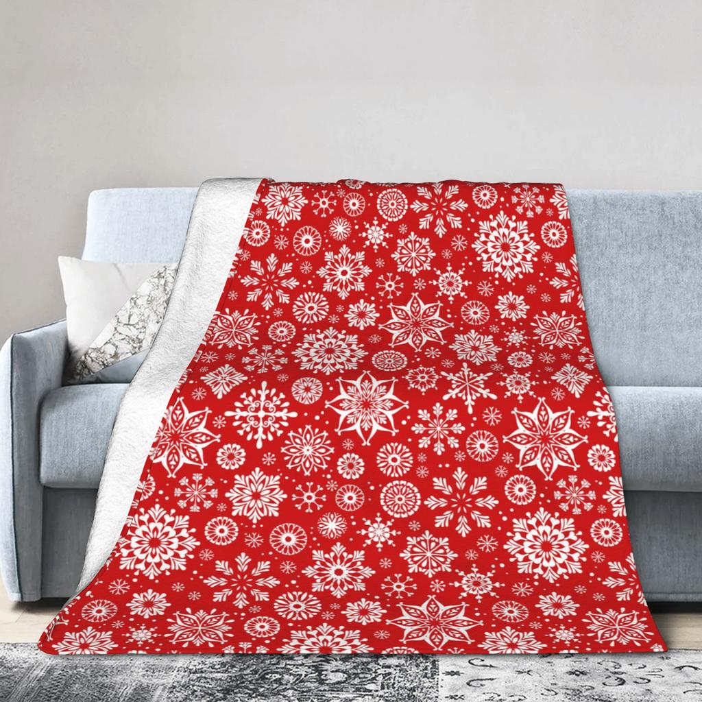 Merry Christmas Fleece Throw Blankets New Year Blanket for Bedding Bedroom Ultra-Soft Bed Rug