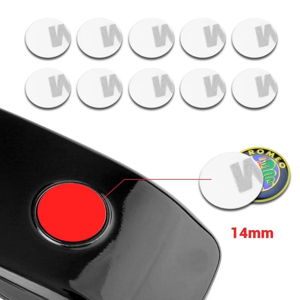 ZHA3 Aluminium Metal Car Key Emblem Stickers For Alfa Romeo Giulietta GT 159 147 156 Mito Brera Giulia F1 Stelvio Volante