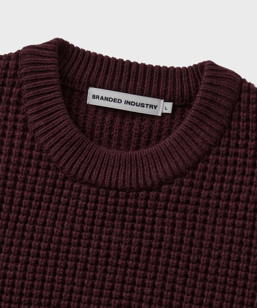 Beulaendideu Chain Heavy Wool Sweater [Burgundy]