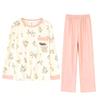 2025 Women's Cotton Pajamas Set - Autumn/Winter Long Sleeve Korean Style Loose Pullover for Indoor/Outdoor Wear