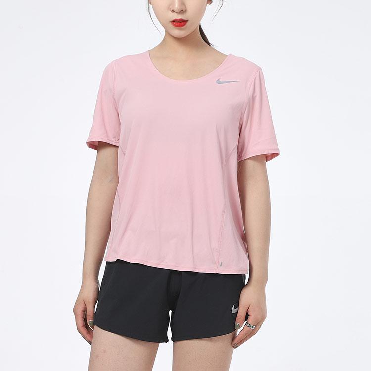 Nike Dri-Fit Training Sports Quick-Drying Short Sleeve T-Shirt Women Tops Pink CJ9445-630