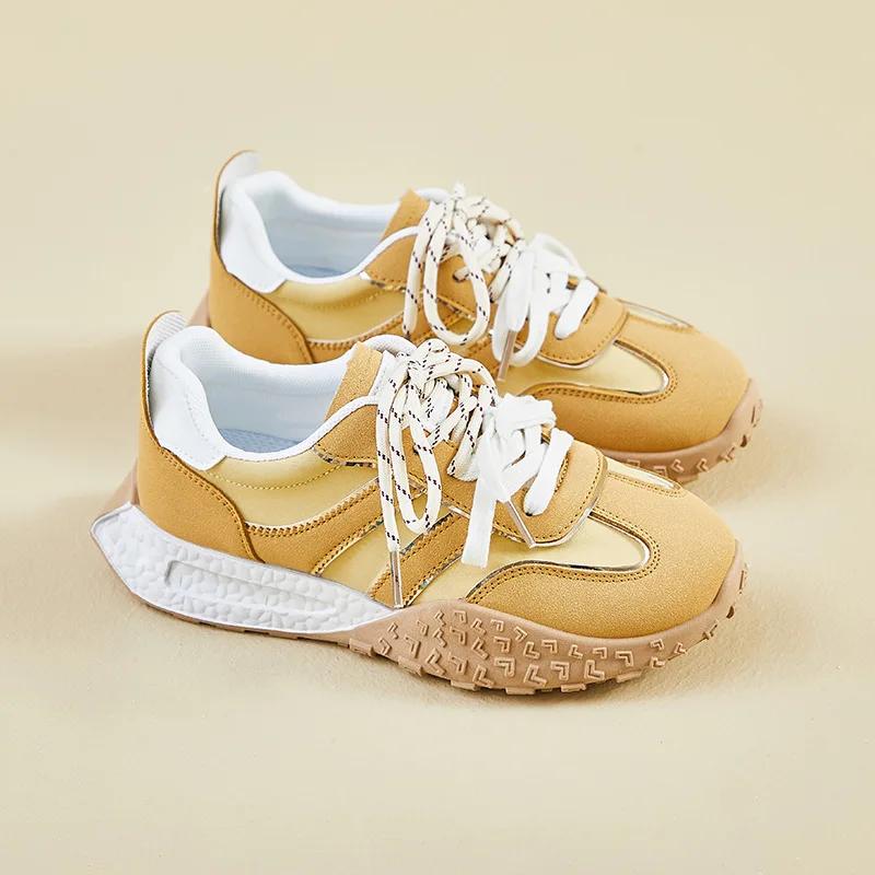 New Women Sneakers Girl Fashion Pointed Toe Casual Sport Shoes Comfortable Lace-up Trainers