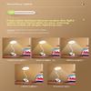 Rechargeable Clip On Led Desk Lamp Flexible Gooseneck Eye Caring Flicker Free For Study Home Office Dorm Reading Work