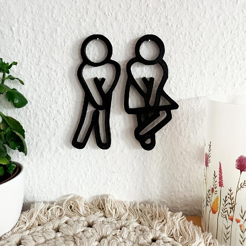 WC Door Signs Decoration,modern Men and Women Toilet Signs,toilet Signs Contour Decoration Hanging Pieces,guest Toilet,bathroom
