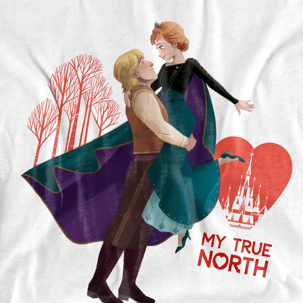 Frozen Unisex Adult My True North Anna Kristoff Valentine`s Day T-Shirt