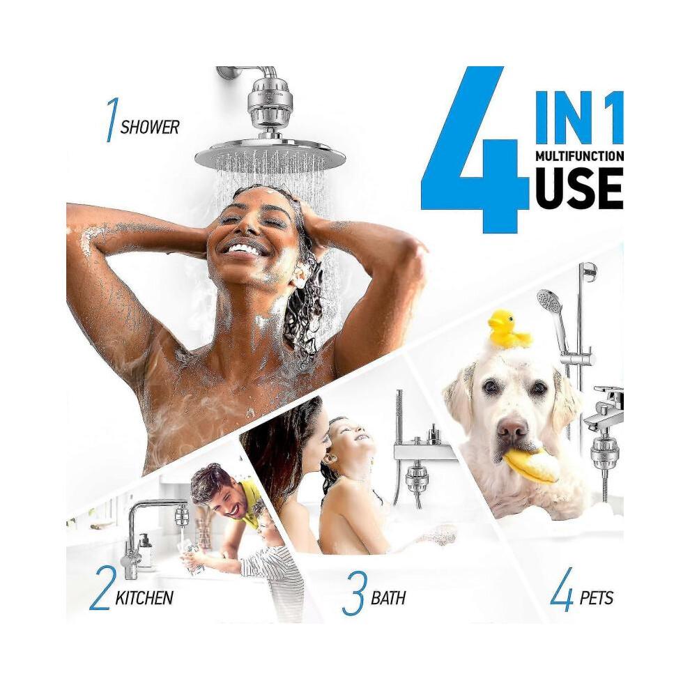 15 Stage Shower Filter Shower Water Filter Universal Replaceable Shower Head Water Purifier Hard Water Filter less