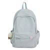Japanese simple solid color schoolbag female college student casual versatile backpack large capacity junior high school student travel backpack
