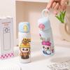 316 Food Grade Cat Thermos Cup, Portable Double Drinking Straw Water Cup, Cartoon Bouncing Direct Drinking Cup