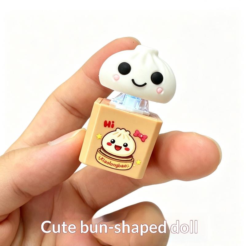 Cute Animal Button Fidget Toy Keychain Light Up Sound Making Stress Relief Toy for Women Handbag Pendant Small Gift