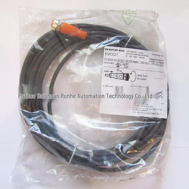 Brand New EVC527 Ifm Sensor Accessories with Oil & Coolant Resistant Socket Cable EVC527