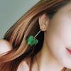 Big Blooming Flower Pendants Women's Earrings Plastic Korean Dangle Earrings Boucle D'oreille Brincos Wholesale Ear Zircon