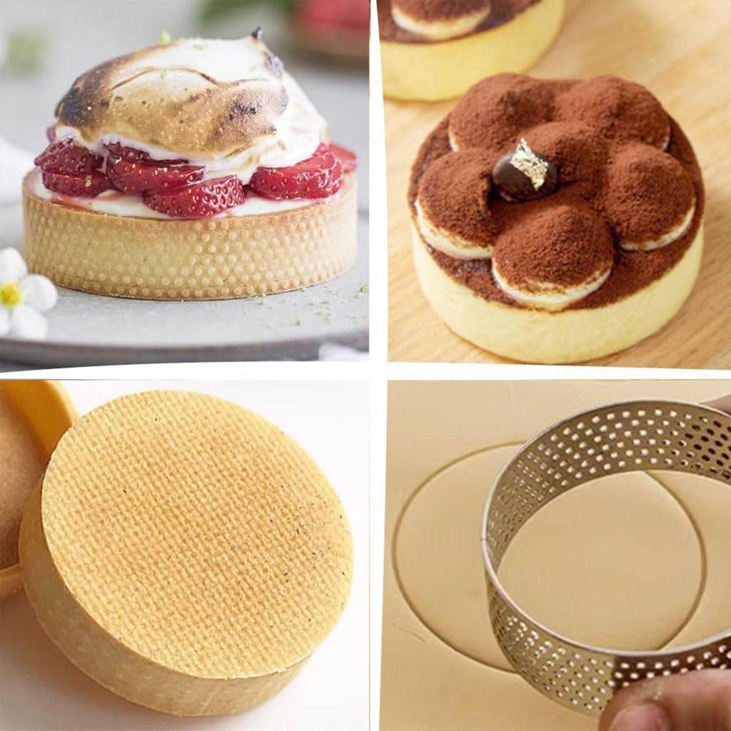 Stainless Steel French Perforated Tart and Cake Mousse Ring