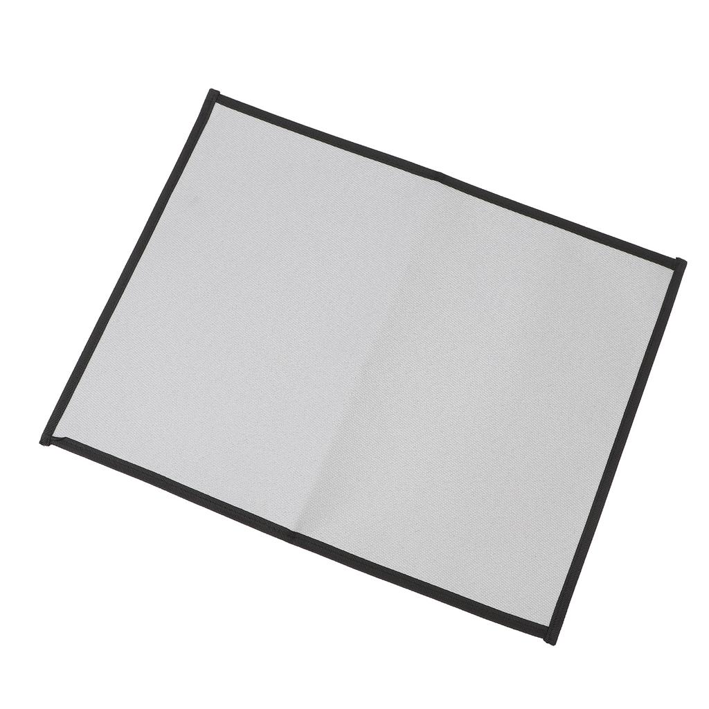 Fireproof Grill Pad Fiberglass Cloth Heat Resistant Foldable Square Fire Pit Mat for Patios Yards Gray L 105x60cm