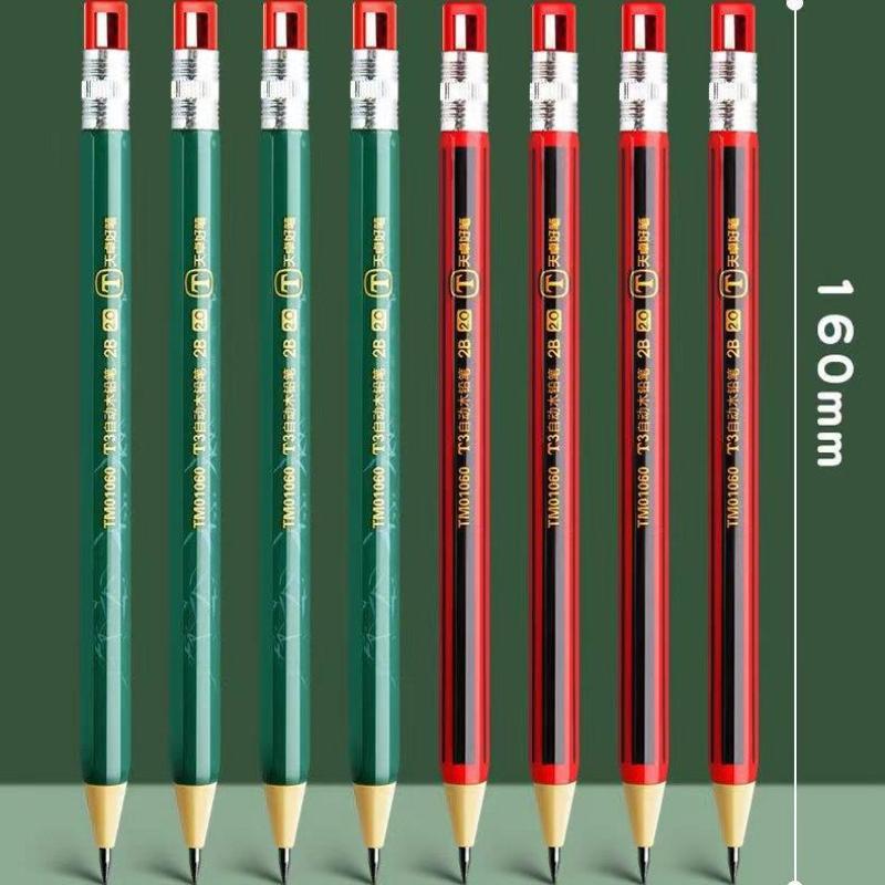 Tian Zhuo 2.0mm Push-Button Mechanical Pencil with 2B Lead for Elementary Students