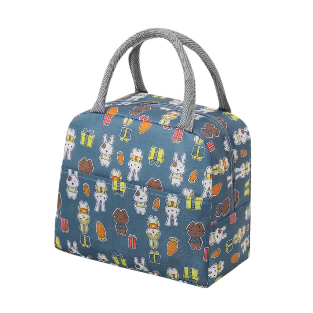 Colorful Insulated Large Capacity Lunch Bag with Aluminum Foil Thickened Bento Bag, Insulated Lunch and Storage Bag