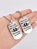 Stainless steel keychain and necklace, guardian angel wings, engraved badge, Ideal Gift for Men, Couples, Boyfriend, Family & Friends