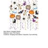 48 Pcs Halloween Hanging Swirls Decoration Spooky Ceiling Spiral Streamer with Spider Pumpkin Ghost Sign for Halloween Home Decor