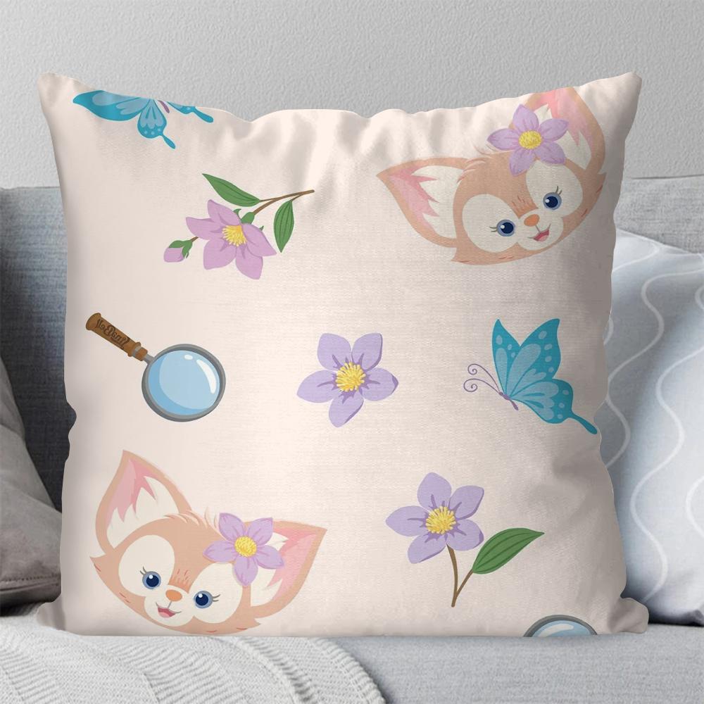 

1 шт. Мультяшная наволочка L-LinaB-Bell, квадратная подушка, для спальни, дивана, для отдыха, комфорта, для автомобиля, гостиной, домашнего декора, 40X40 16x16Inch