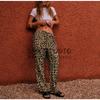 Spring New Trend Easiest for Match Mid-Waist Elastic Waist Bows Shoelace Animal Pattern Printed Pants 3067425