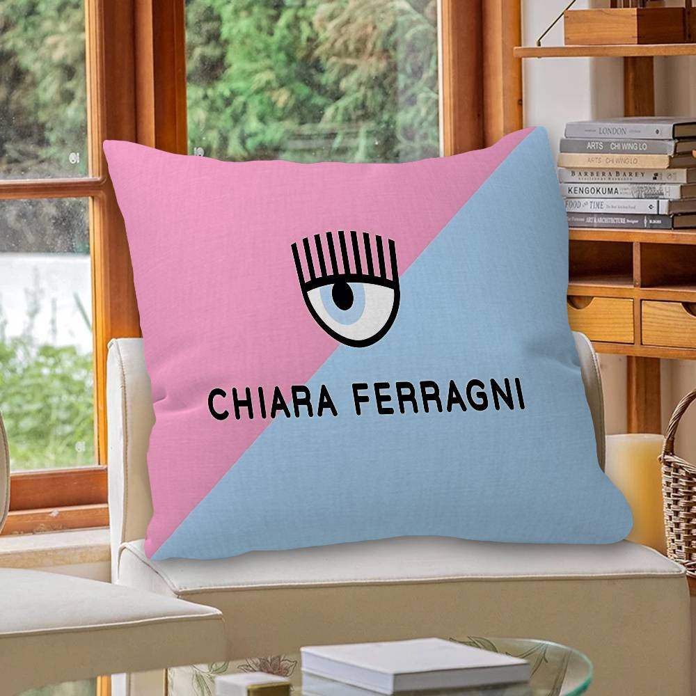 Fashion C-Chiara F-Ferragni Cushion Cover Car Throw Pillow Case For Sofa Car Christmas Gift 40x40cm 45x45cm