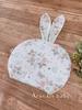 Double-sided wafer pillow BUNNY (mint + white roses)